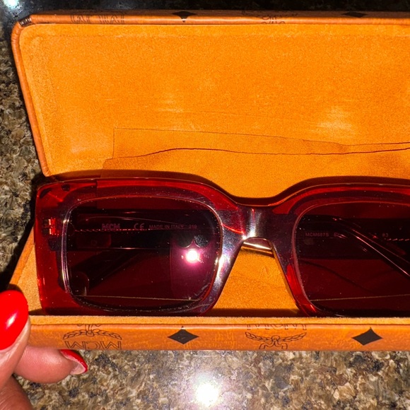 MCM Red Clyclamen Sunglasses - Picture 1 of 10